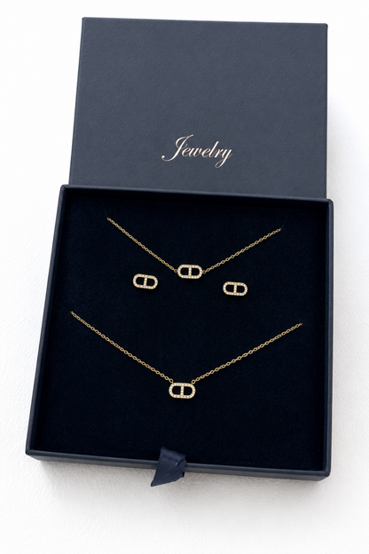 Coffret Bijoux Dorés en Acier Inoxydable Femme