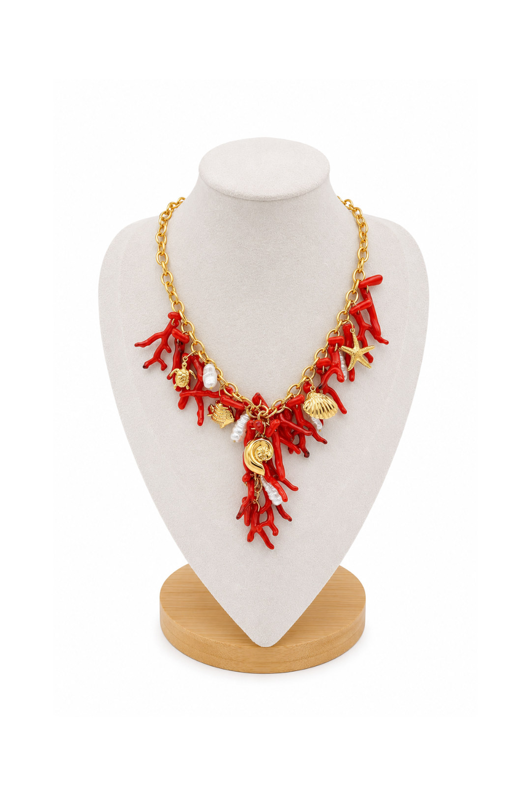 Collier Corail Doré en Acier Inoxydable