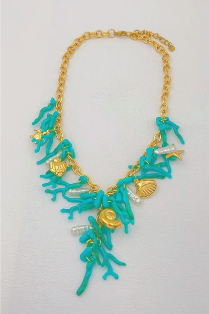 Collier Corail Doré en Acier Inoxydable