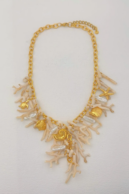 Collier Corail Doré en Acier Inoxydable