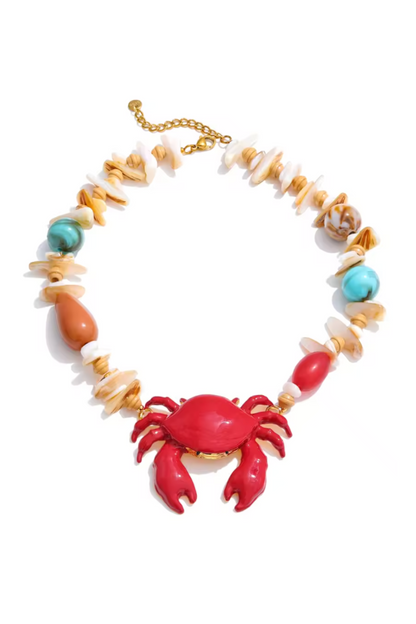 Collier Crabe Rouge