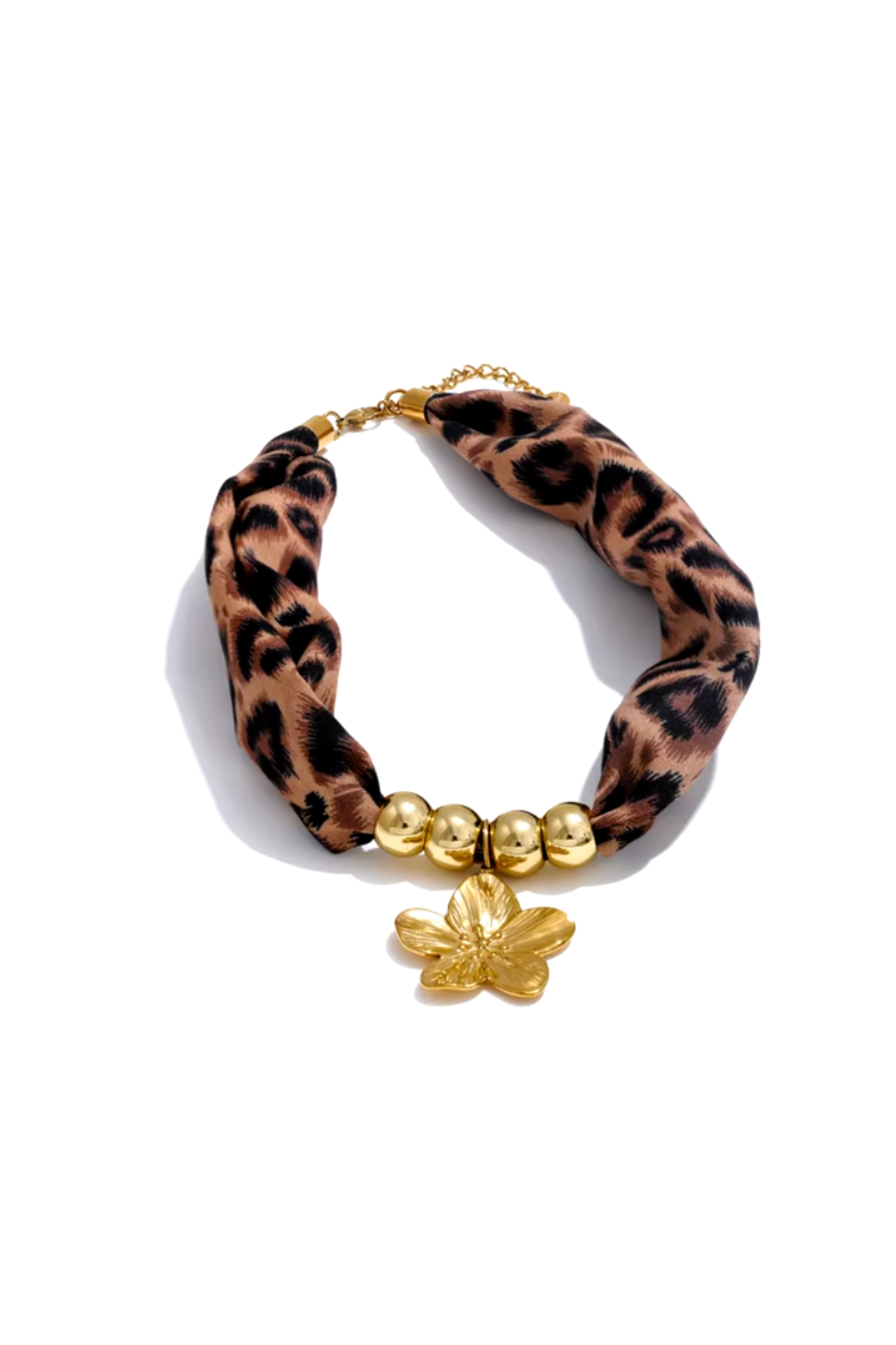 Collier Léopard Fleur Dorée