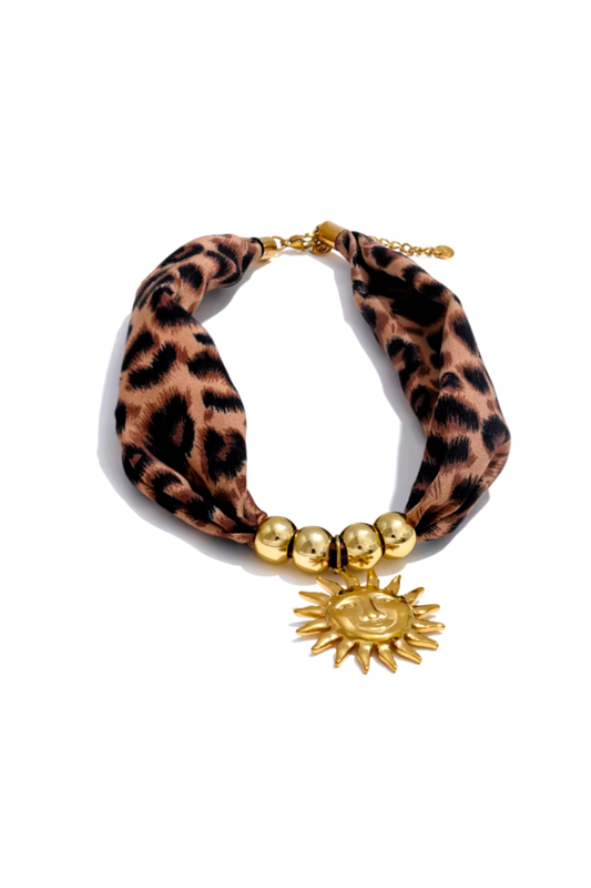 Collier Léopard Soleil Doré