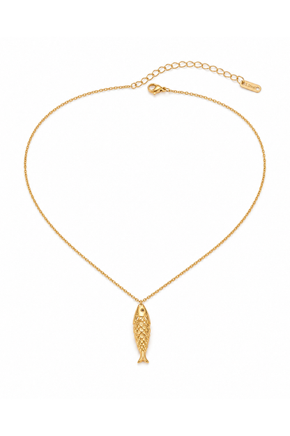 Collier Pendentif Poisson doré