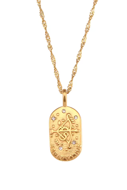 Collier Signe Sagittaire en Acier Inoxydable