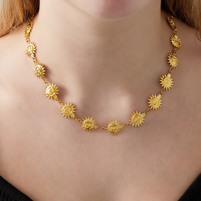 Collier Soleil en Acier Inoxydable