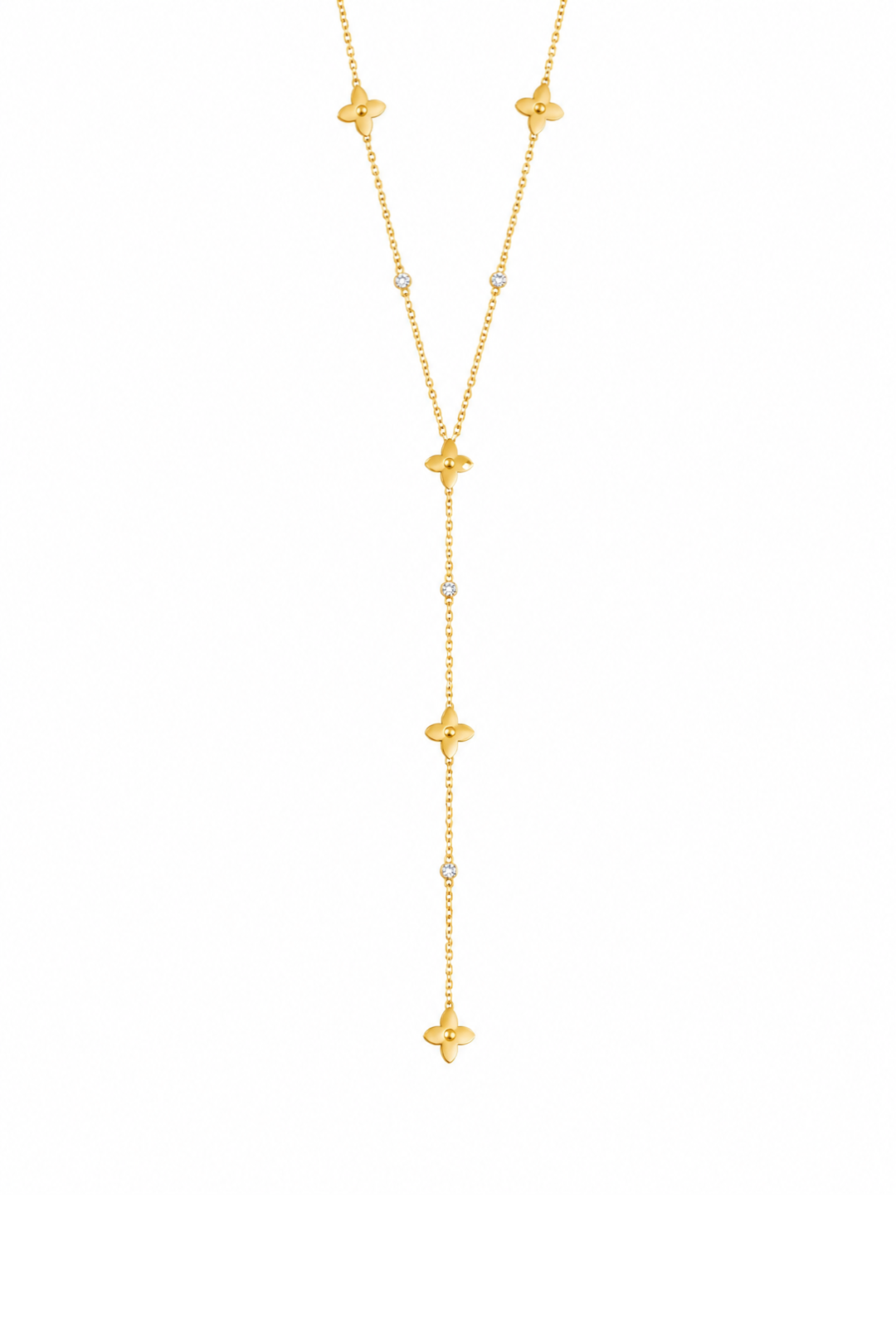 Collier Trèfle Doré en Acier Inoxydable