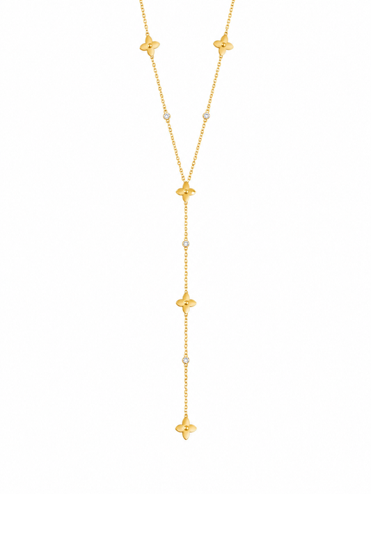 Collier Trèfle Doré en Acier Inoxydable
