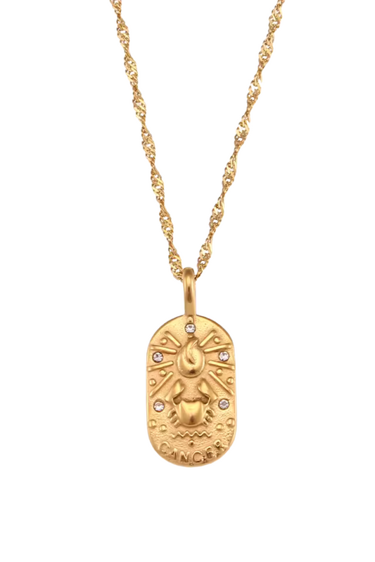 Collier Signe Cancer en Acier Inoxydable