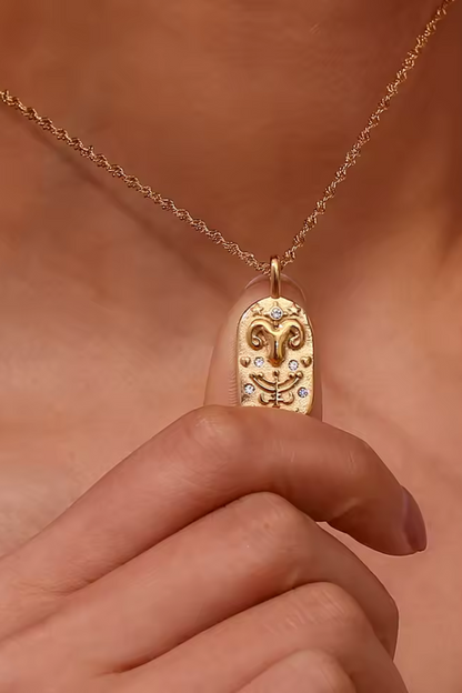 Collier Signe Cancer en Acier Inoxydable