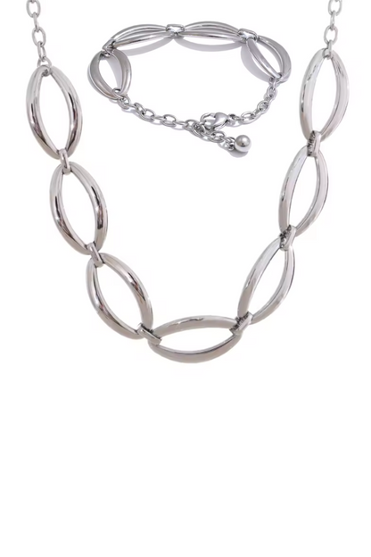 Collier et Bracelet en Acier Inoxydable