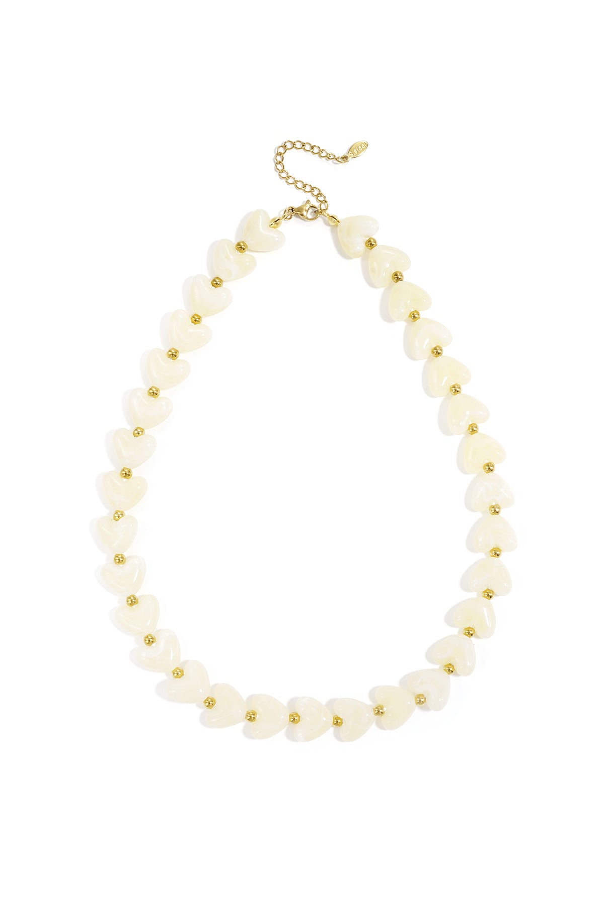 collier cœurs acrylique court femme