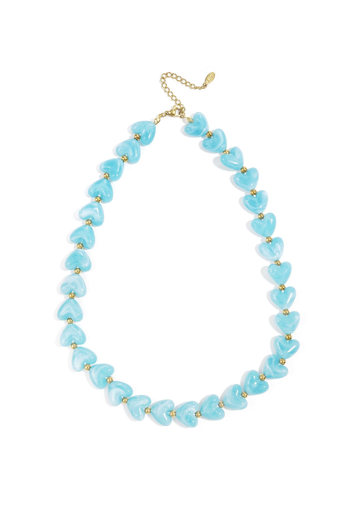collier cœurs en acrylique tendance