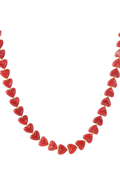 collier cœurs coloré femme