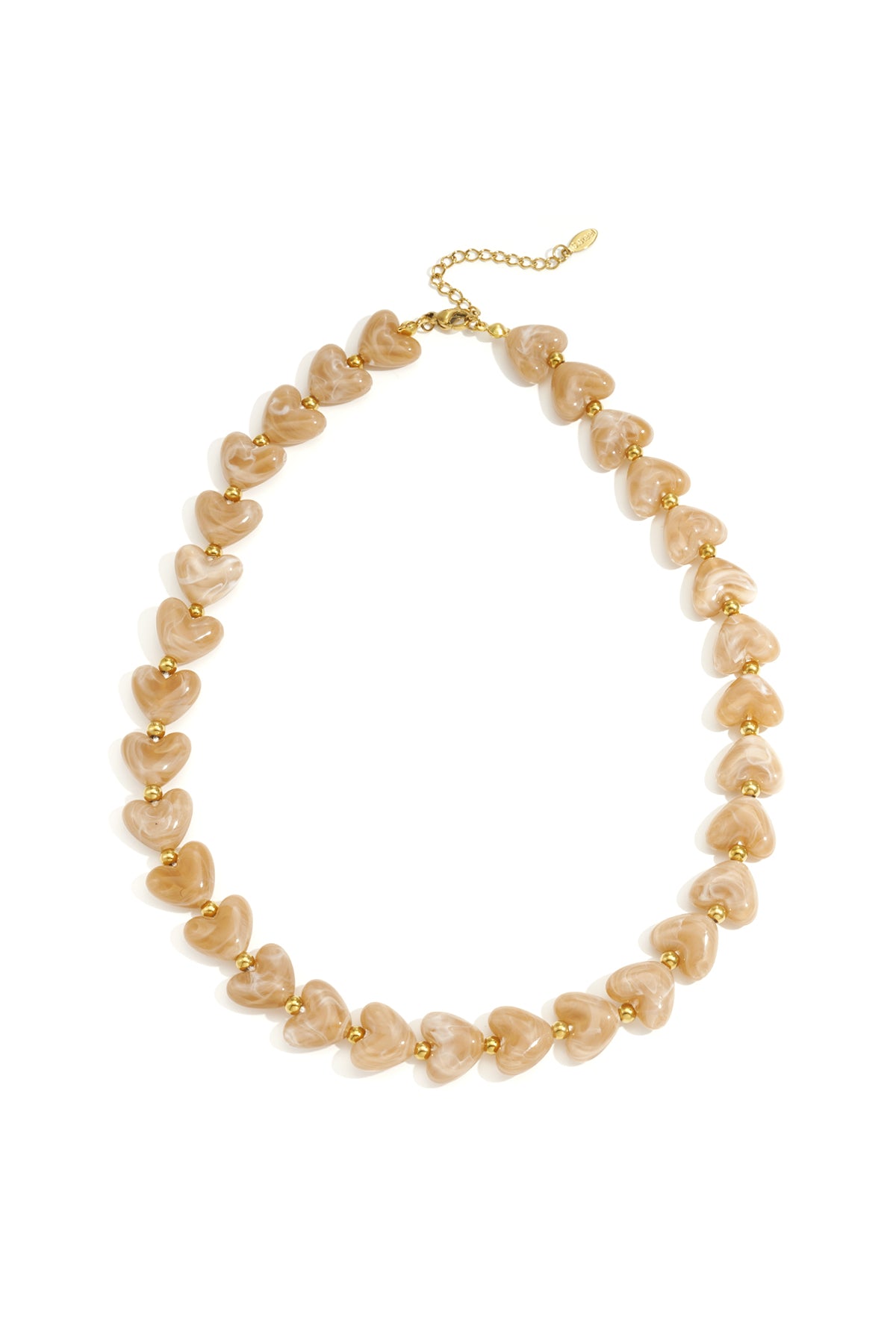 collier cœurs acrylique style moderne