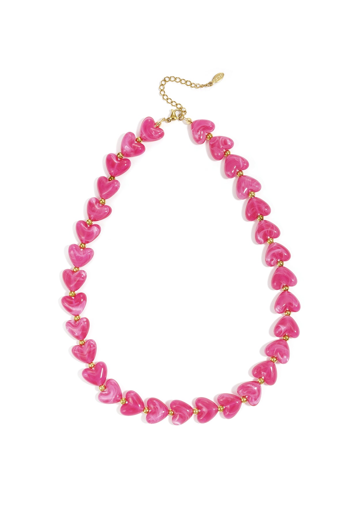 collier cœurs acier inoxydable chic