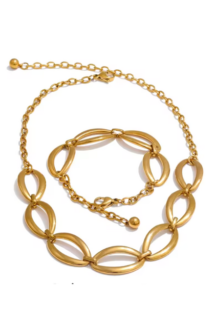 Collier et Bracelet en Acier Inoxydable