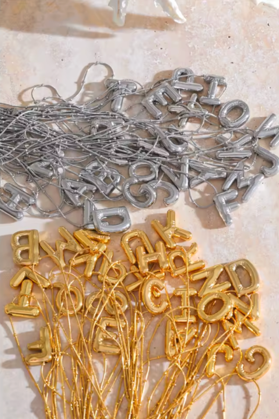 collier prénom initiale acier inoxydable