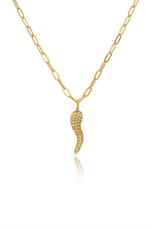 Collier piment acier inoxydable idée cadeau femme