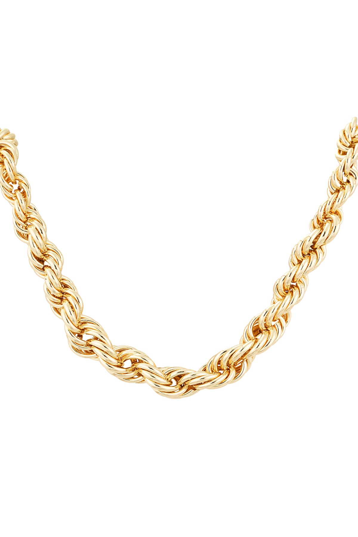 Collier twist torsadé doré