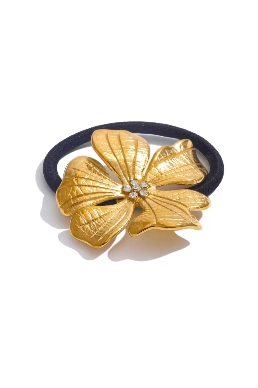 Elastique Cheveux Fleur Doré