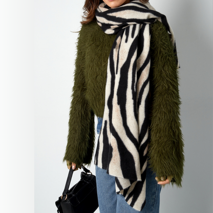 Foulard imprimé zèbre