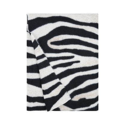 Foulard imprimé zèbre noir et blanc