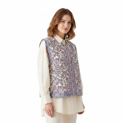 Gilet Matelassé Imprimé sans manches