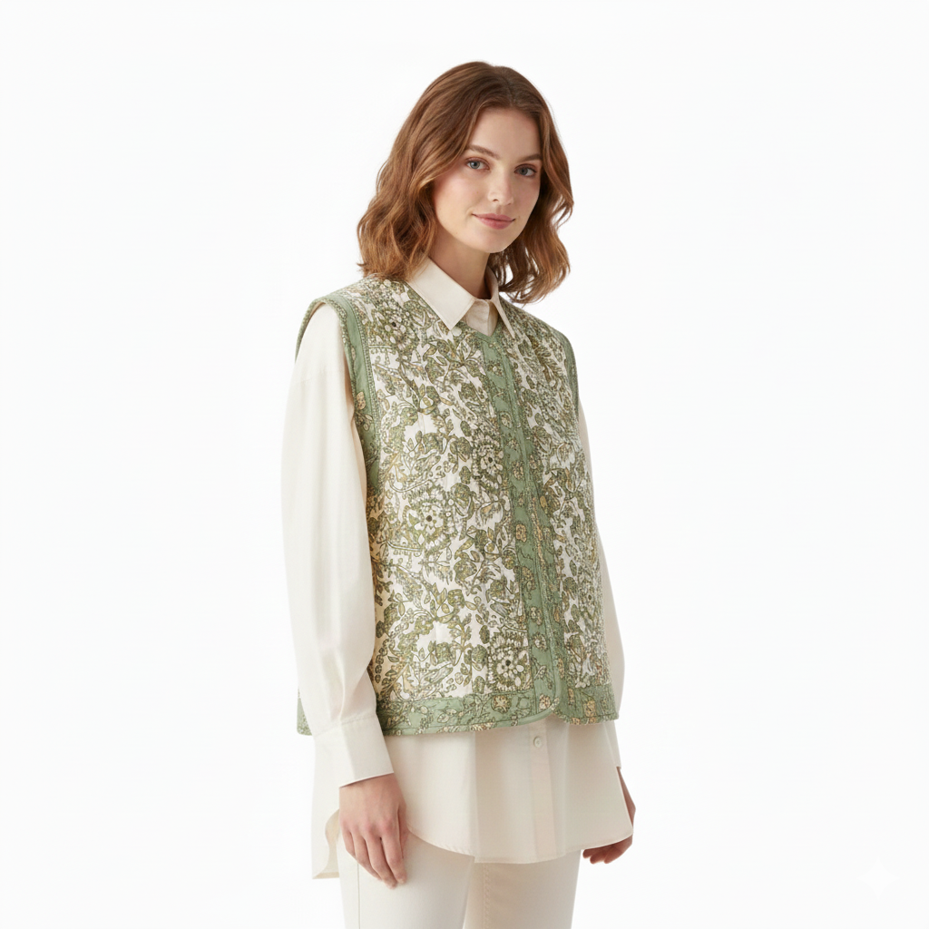 Gilet Matelassé Imprimé sans manches