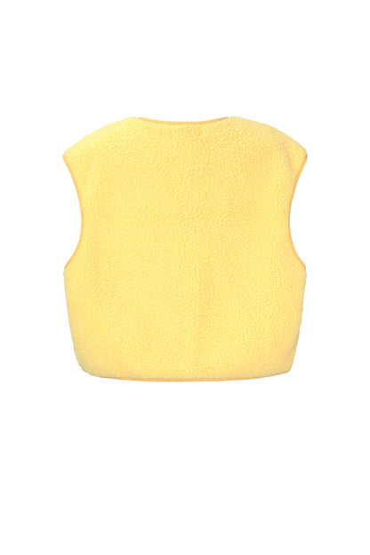 Gilet sans manches en peluche ultra doux pour femme