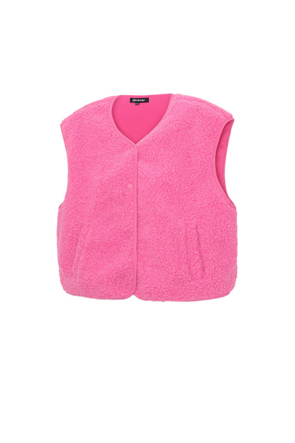 Gilet sans manches en peluche ultra doux pour femme