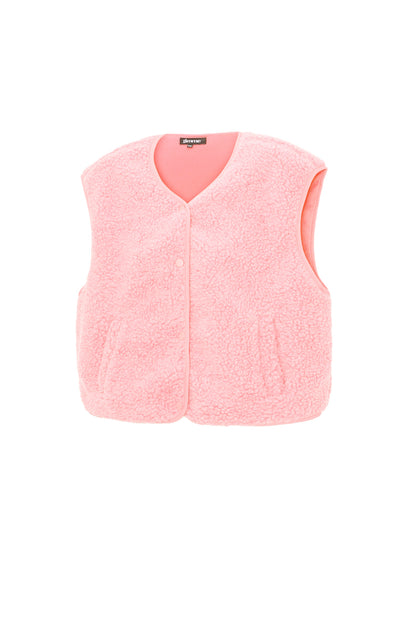 Gilet sans manches en peluche ultra doux pour femme