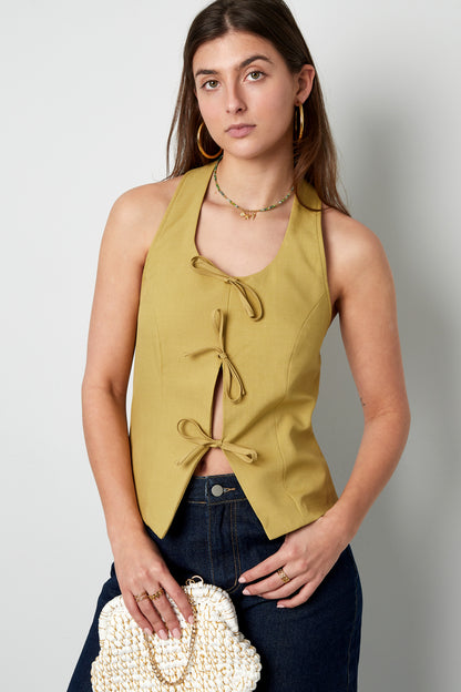 Haut Sans Manches à Nœuds