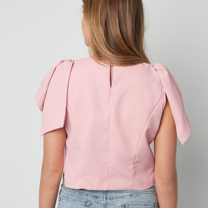 Haut à manches courtes avec nœuds décoratifs