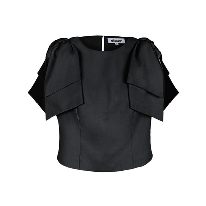 Haut à manches courtes avec nœuds décoratifs