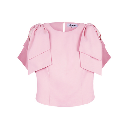 Haut à manches courtes avec nœuds décoratifs