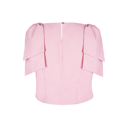 Haut à manches courtes avec nœuds décoratifs