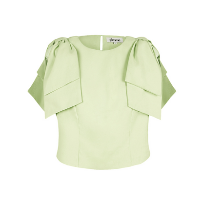 Haut à manches courtes avec nœuds décoratifs