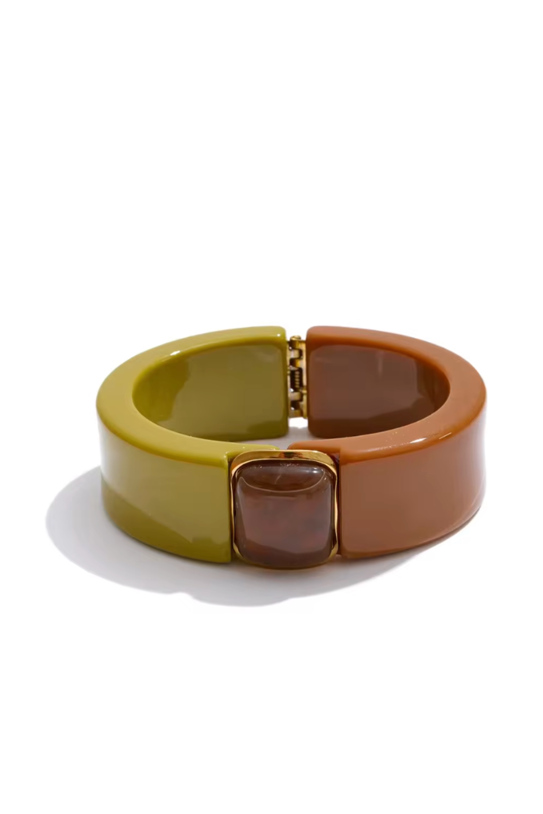 Manchette Acrylique vert marron