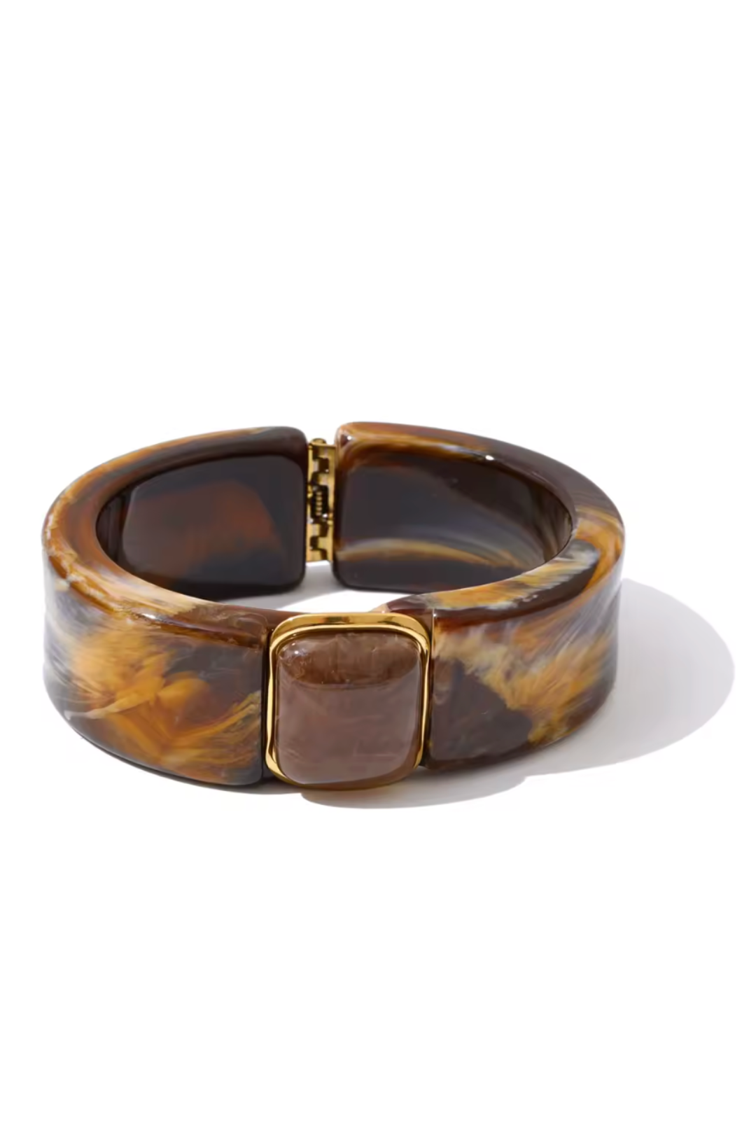 Manchette Acrylique marron chocolat