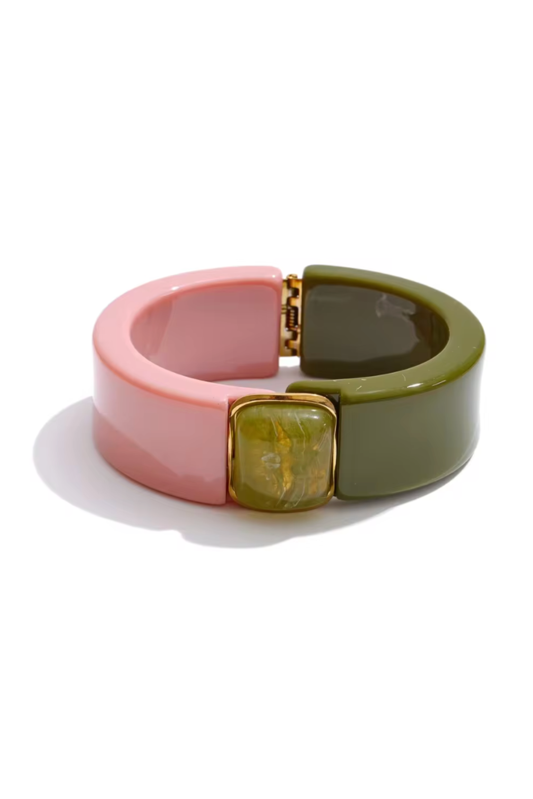 Manchette Acrylique rose vert