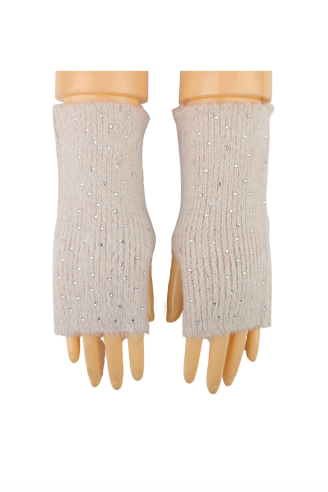 Mitaines Tricotées à Strass