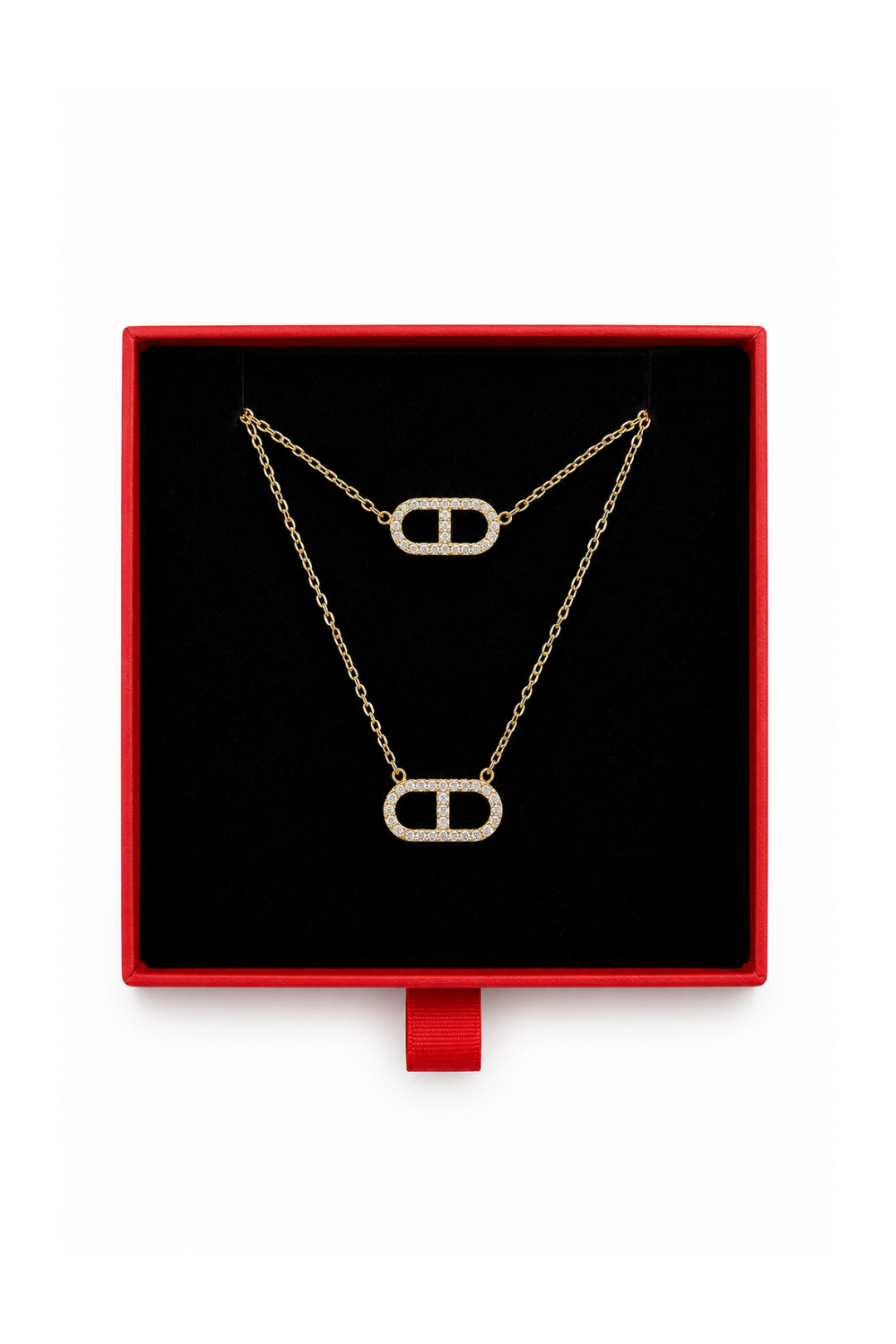 Parure Maillon Zircon Élégance dorée