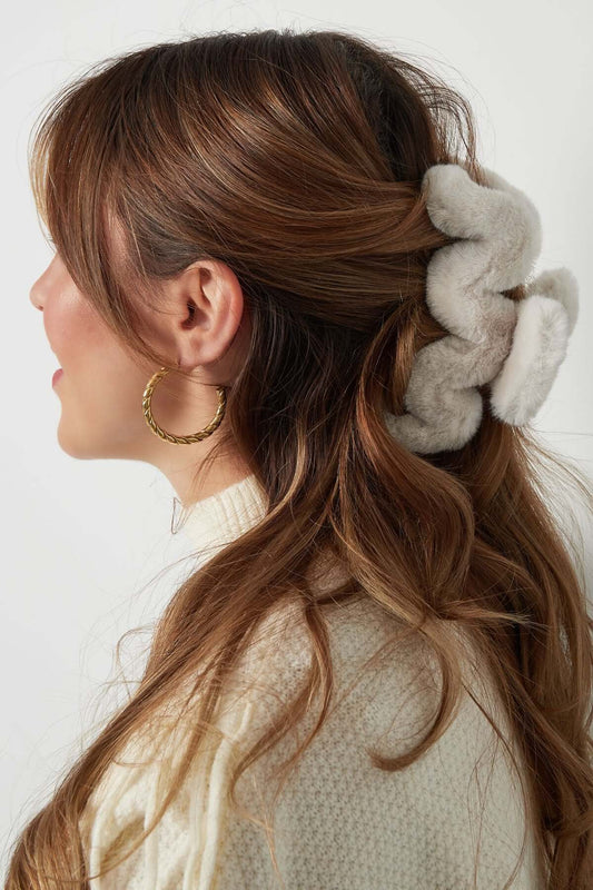 Pince à Cheveux Duveteuse Zigzag