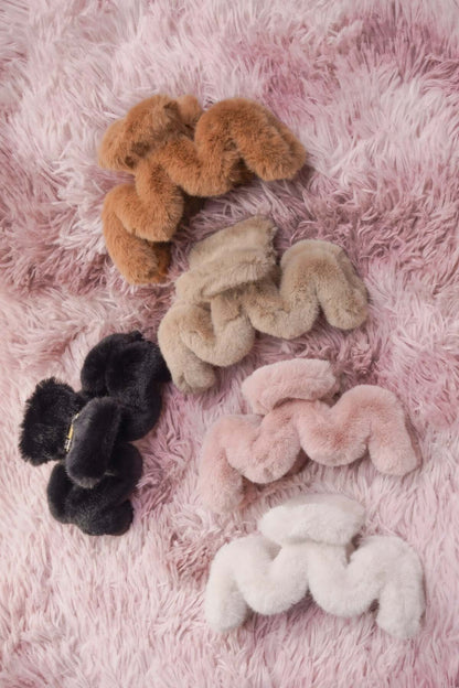 Pince à Cheveux Duveteuse Zigzag