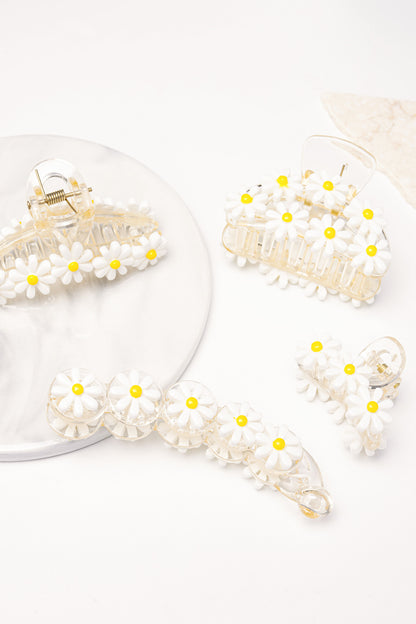 grande pince à cheveux fleur marguerite