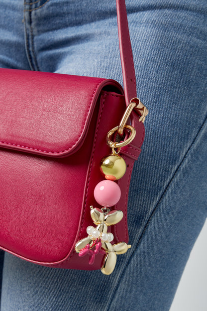 Porte-clé ballon chien doré – Accessoire de sac