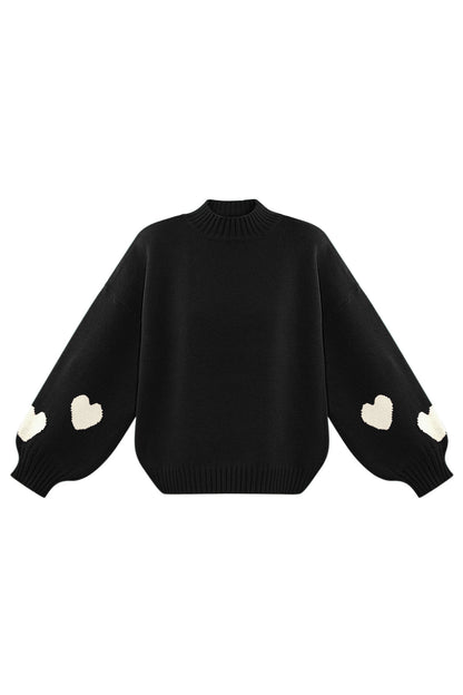 Pull Tricoté à Cœur