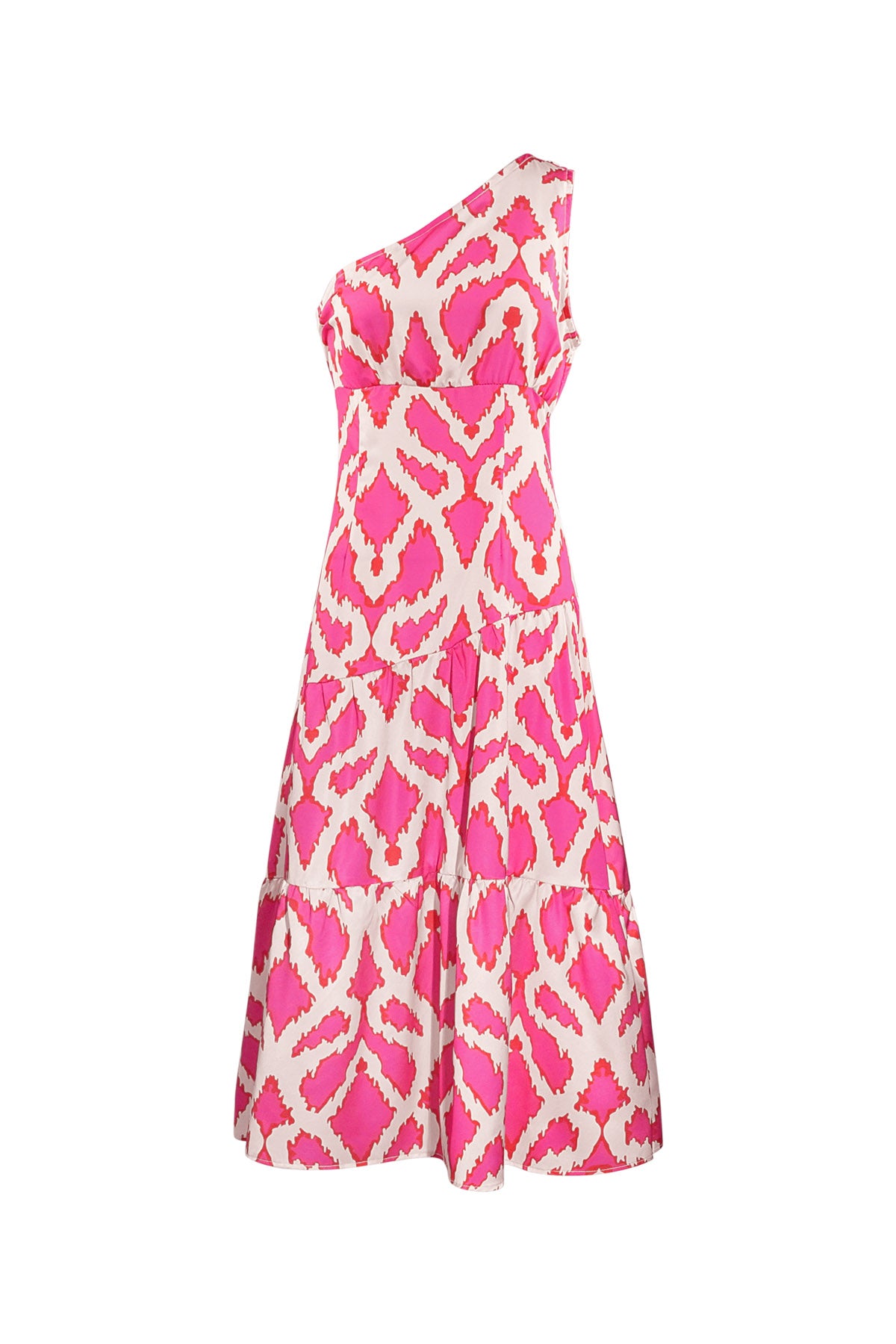Robe femme d’été imprimé tropical asymétrique