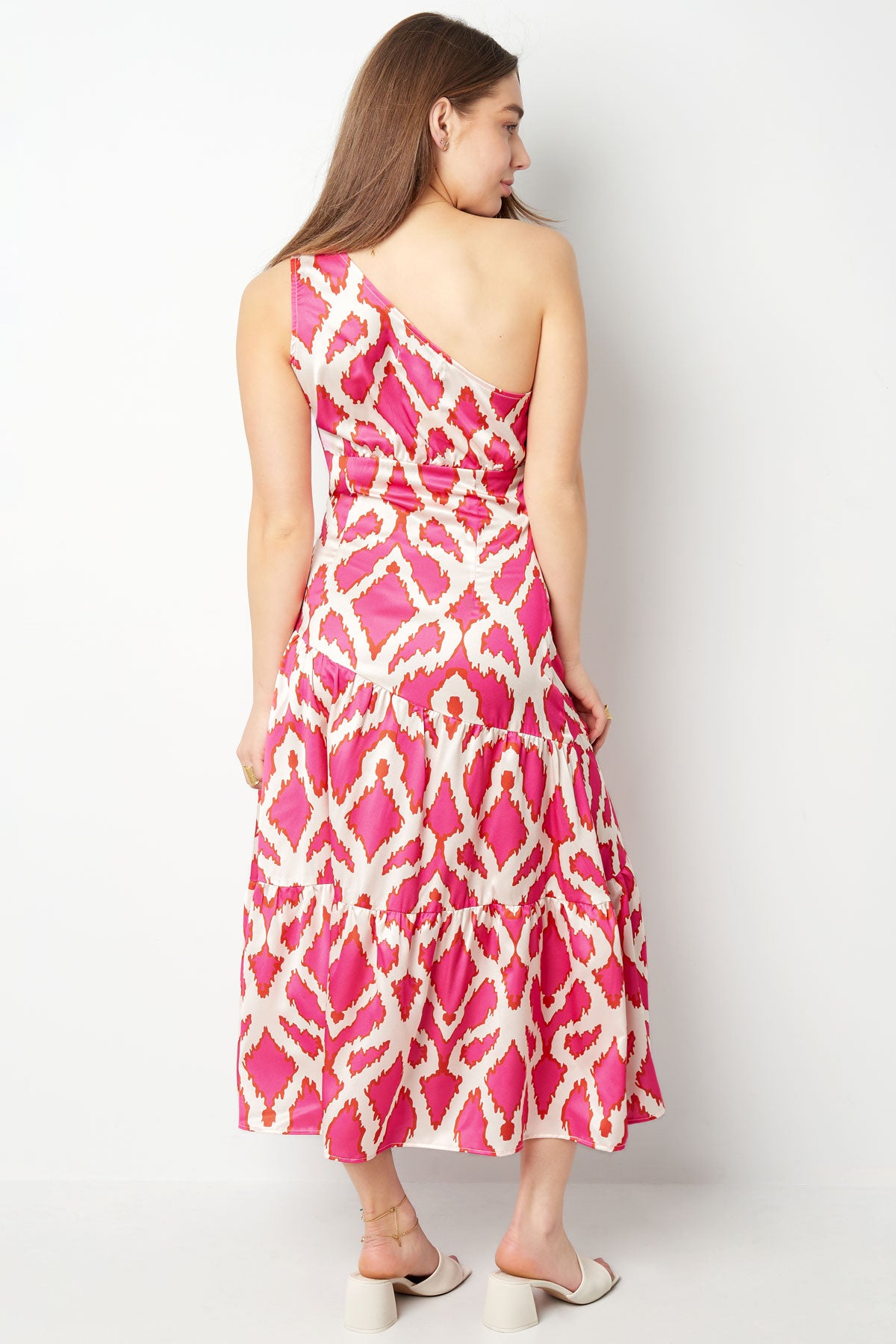 Robe femme d’été imprimé tropical asymétrique